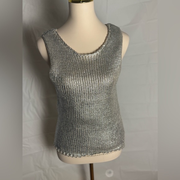 Deluc Silver Embellished Fitted Tank Top - Picture 2 of 11